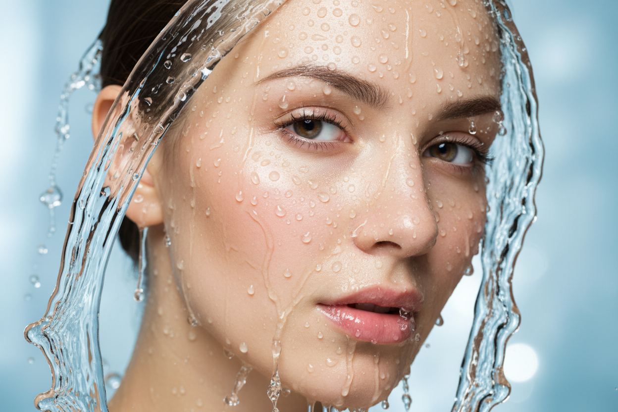 skin with water effect